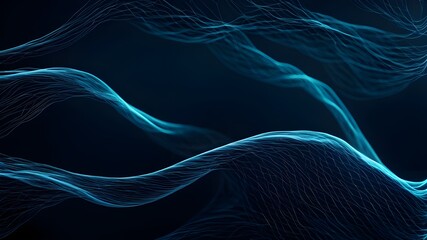 Obraz premium abstract blue background, blue lined technology themed background