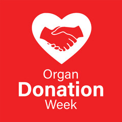 Organ donation week vector design and artwork. 2nd September. National organ donation day.