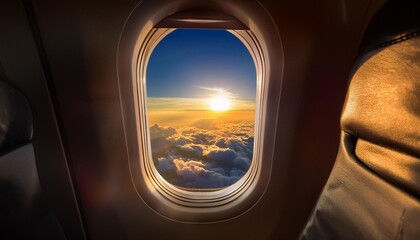 view sky frow window airplane