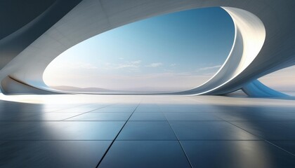 Futuristic Architectural Masterpiece with Minimalist Concrete Design