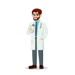 Fototapeta premium doctor vector cartoon illustration flat design 
