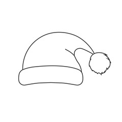 Santa Claus Christmas hat vector icon