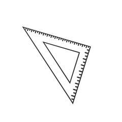 Ruler vector icon in flat style. Vector illustration