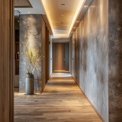 Fototapeta premium decoration and design in modern corridor