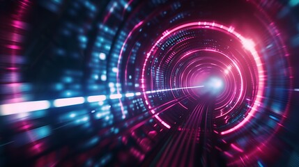 Obraz premium Futuristic Neon Tunnel