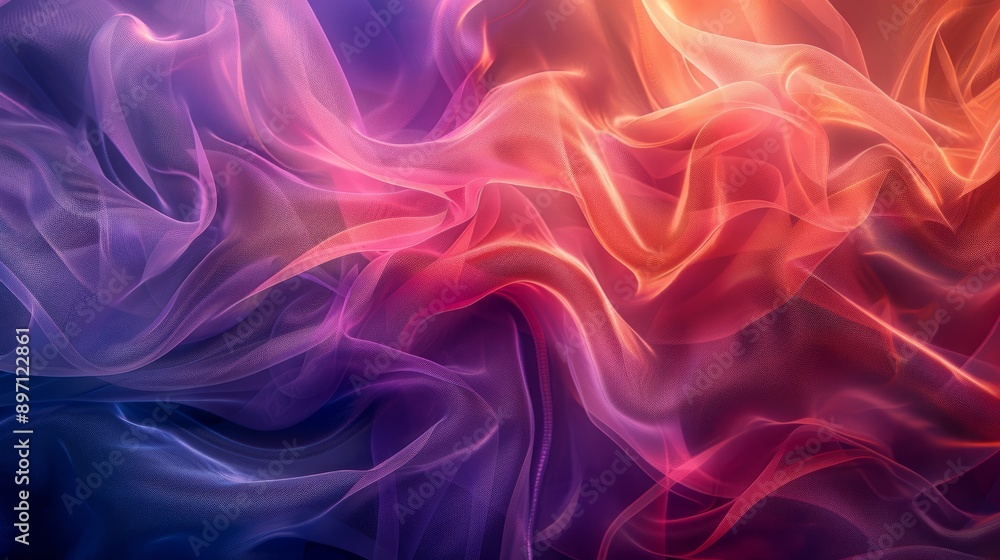Poster creating a captivating abstract fabric design in an array of vibrant and stunning hues