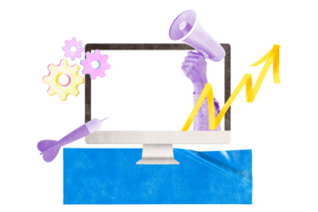 Digital marketing png sticker, remixed media, transparent background