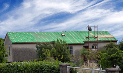 roof replacement on old house, photo