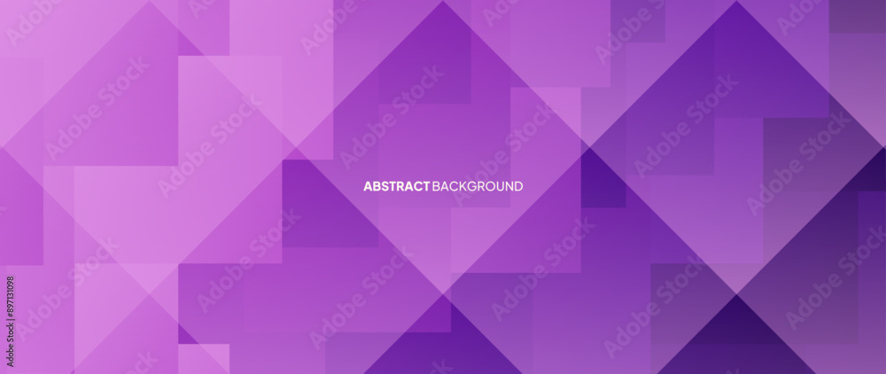Poster purple background abstract pattern of overlapping squares with boxes suitable for banner templates, 