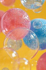 Delicate Bubbles on Gradient Background