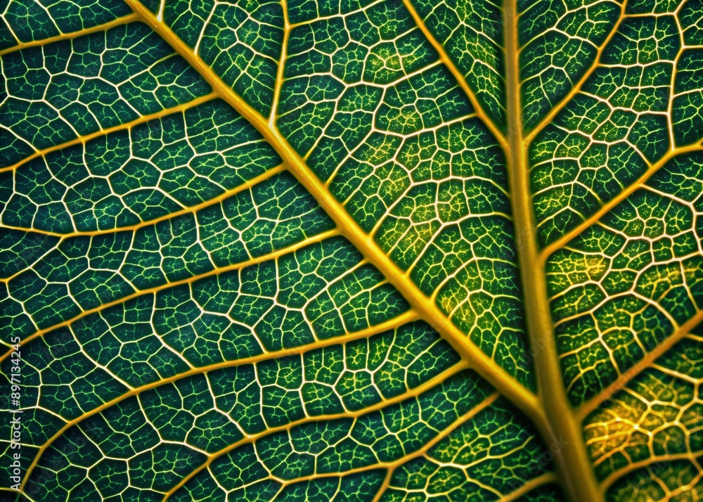 Aufkleber this close-up image captures the intricate patterns of leaf veins. the veins are highlighted with a 