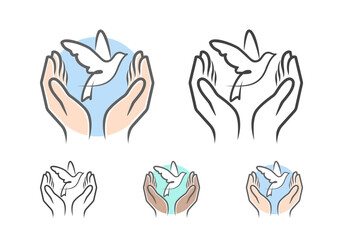 Hands Releasing Dove Logo