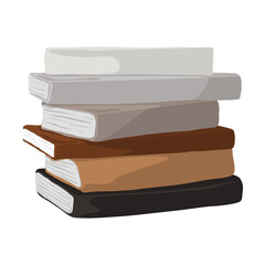 Book stack png, aesthetic illustration, transparent background