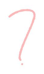ラフな手書きのピンク色のクエスチョンマーク - はてな･なぜ･なに･疑問のイメージ素材