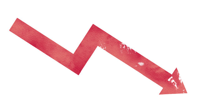 PNG Downward arrow, business paper craft element, transparent background