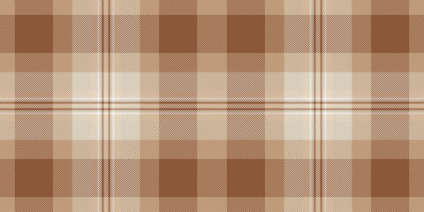 Antique vector seamless fabric, new plaid check textile. Attire pattern texture background tartan in orange and light colors.