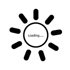 Loading icon on white background
