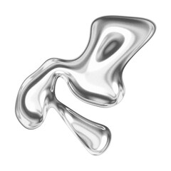 PNG Abstract chrome shape, transparent background