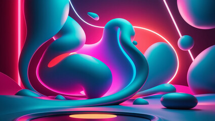 abstract background with hearts