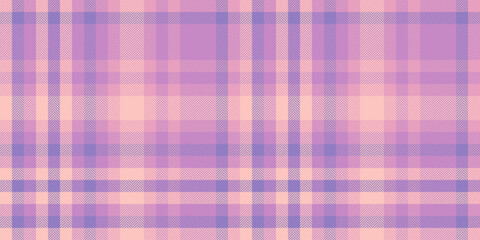 Frame tartan seamless textile, network check texture pattern. Kitchen vector fabric plaid background in purple and light colors.