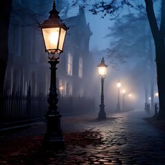 street lamp in the night