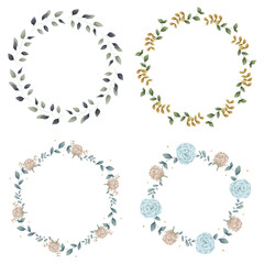 Blank leafy frame set social ads template transparent png