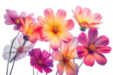 A detailed view of multiple flowers in bloom