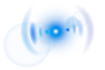 PNG blue lens flare transparent spectrum ghost design element.