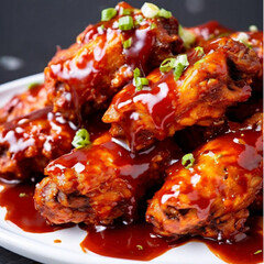 chicken wings with sauce, Generative AI