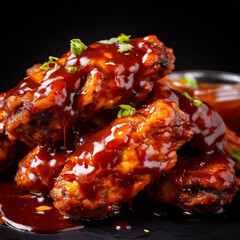 chicken wings with sauce, Generative AI