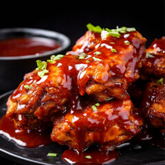 chicken wings with sauce, Generative AI