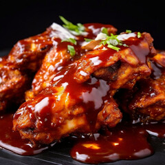 chicken wings with sauce, Generative AI
