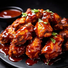 chicken wings with sauce, Generative AI