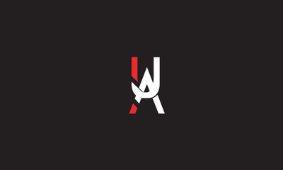 UA, AU, U, A Abstract Letters Logo Monogram	