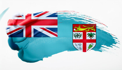 Paint stain in the colours of the Fiji flag