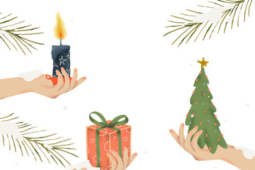 Christmas transparent background png, winter holidays season