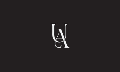 UA, AU, U, A Abstract Letters Logo Monogram	