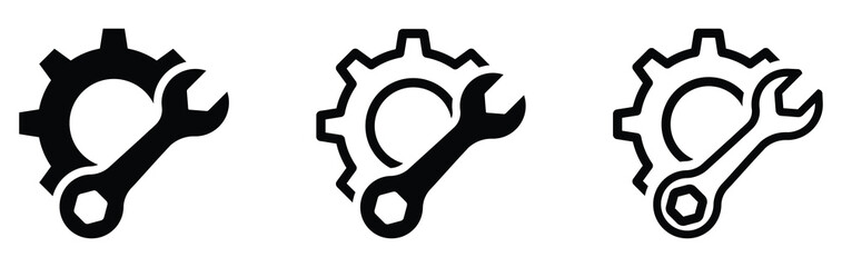 Manufacturing vector icons. Service vector icon designs set