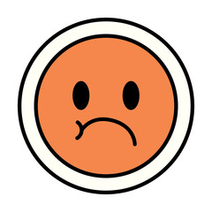 Fototapeta premium Angry face sticker png icon, line art design, transparent background