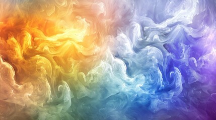 Fototapeta premium Mesmerizing abstract background with swirling smoke and ink in vibrant colors, evoking creativity and imagination. Perfect for fantasy projects