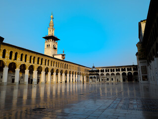 Square of the Umayyad Mosque in the heart of Damascus, Syria