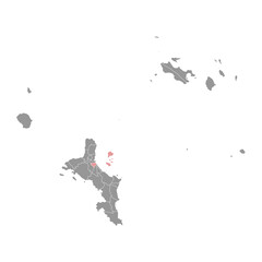 Mont Fleuri district map, administrative division of Seychelles. Vector illustration.
