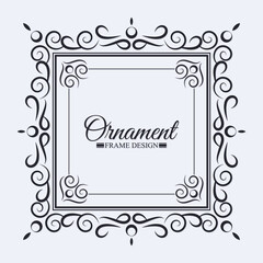 Flat decorative frame design background
