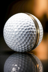 Close-Up of a Golf Ball with Dimples