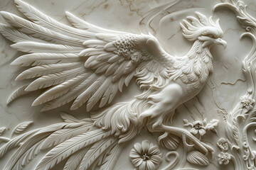 3D relief animal background wallpaper generative AI