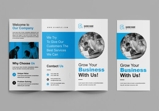 Business Trifold Brochure Layout