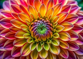 Vibrant macro flower bursts with vivid colors, intricate patterns, and delicate textures, showcasing nature's beauty through exquisite detail captured with a powerful super zoom lens.