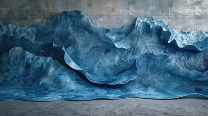 Fototapeta premium Blue carpet fragment backdrop