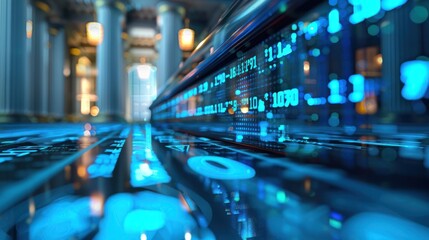 Banking transaction being processed, highlighting the flow of money in financial institutions