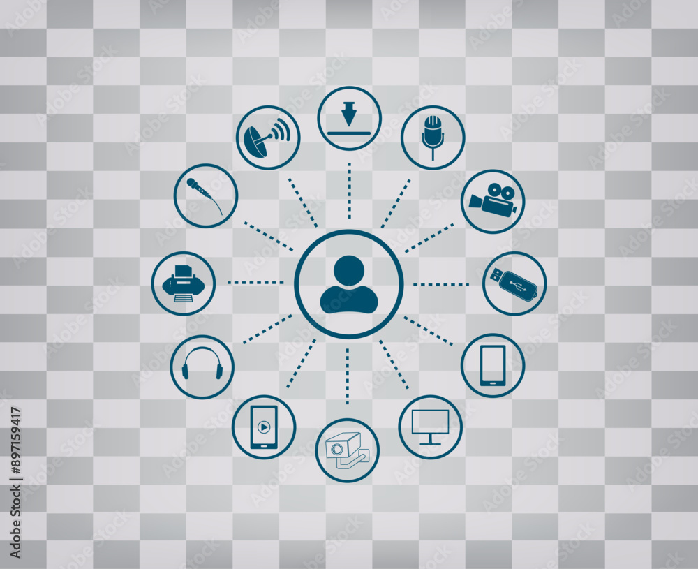Poster vector icon on gray background with gradient